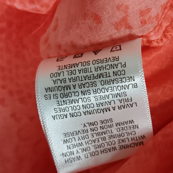 Jaclyn Smith Tunic Size Medium Orange Snake Print Button Down Long Sleeve Pocket - Picture 10 of 10